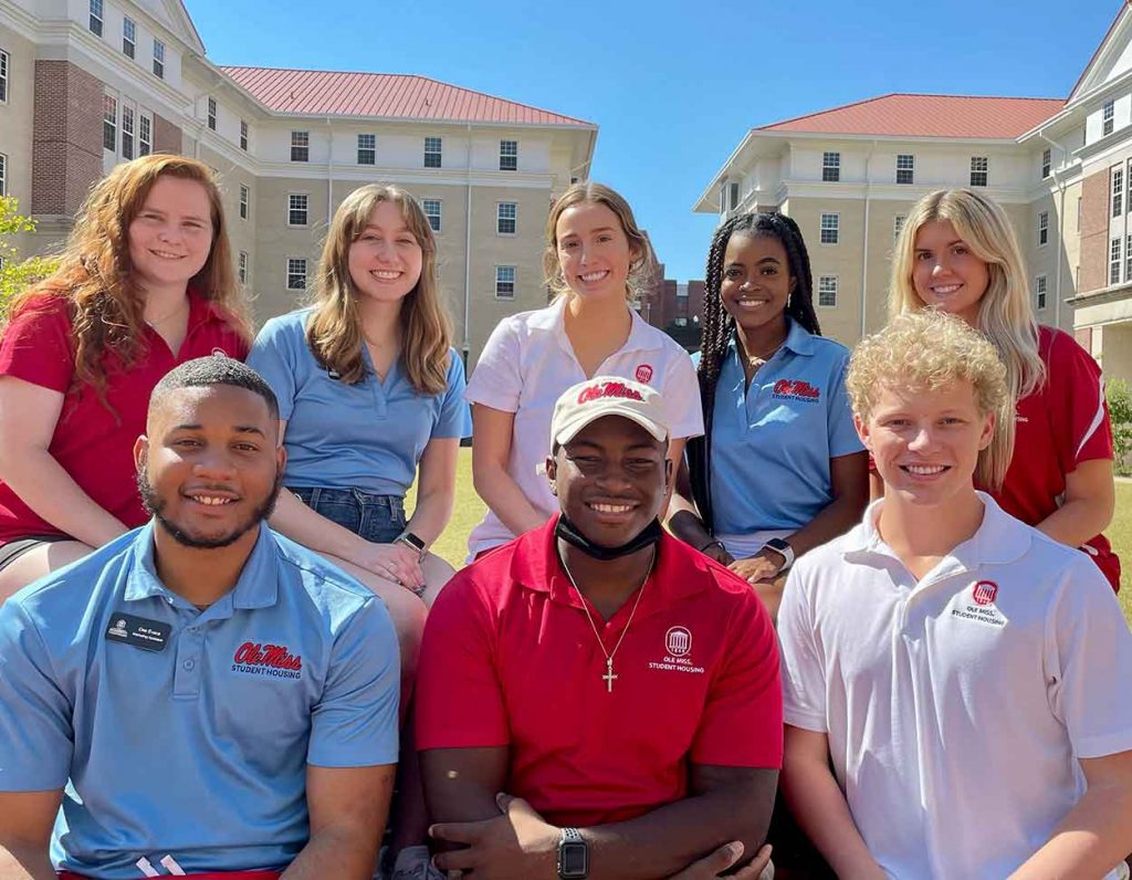 The student housing marketing assistant team inludes (top, from left) Dee Evans, Arik Price and Austin Jones, and (bottom,from left) Maggie Odom, Erin Krumwiede, Grace Pederson, Esoterica Rayford and Ellie Haydon. Submitted photo