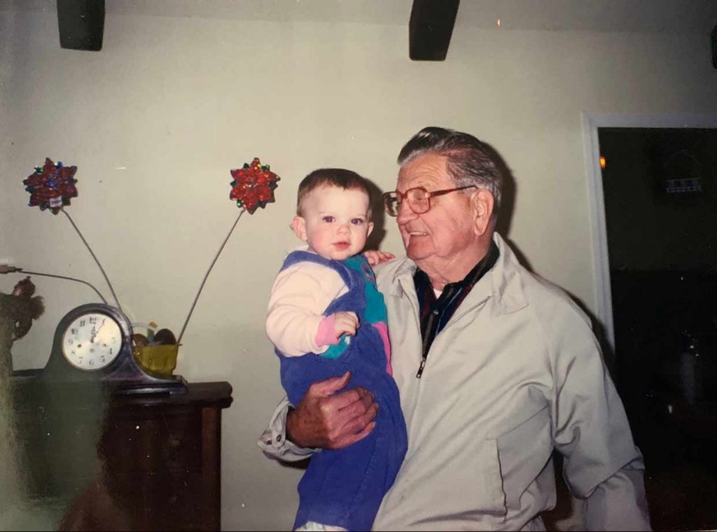 Kelly Bator with grandfather Edward Bator of Hyde Park, NY. Bator credits both of her grandfathers with the inspiration for going into military service.