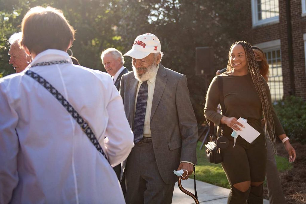 The University of Mississippi hosts a ribbon cutting ceremony to celebrate the naming of the Martingale-Cole Student Services Center. Photo by Logan Kirkland/ Ole Miss Digital Imaging Services