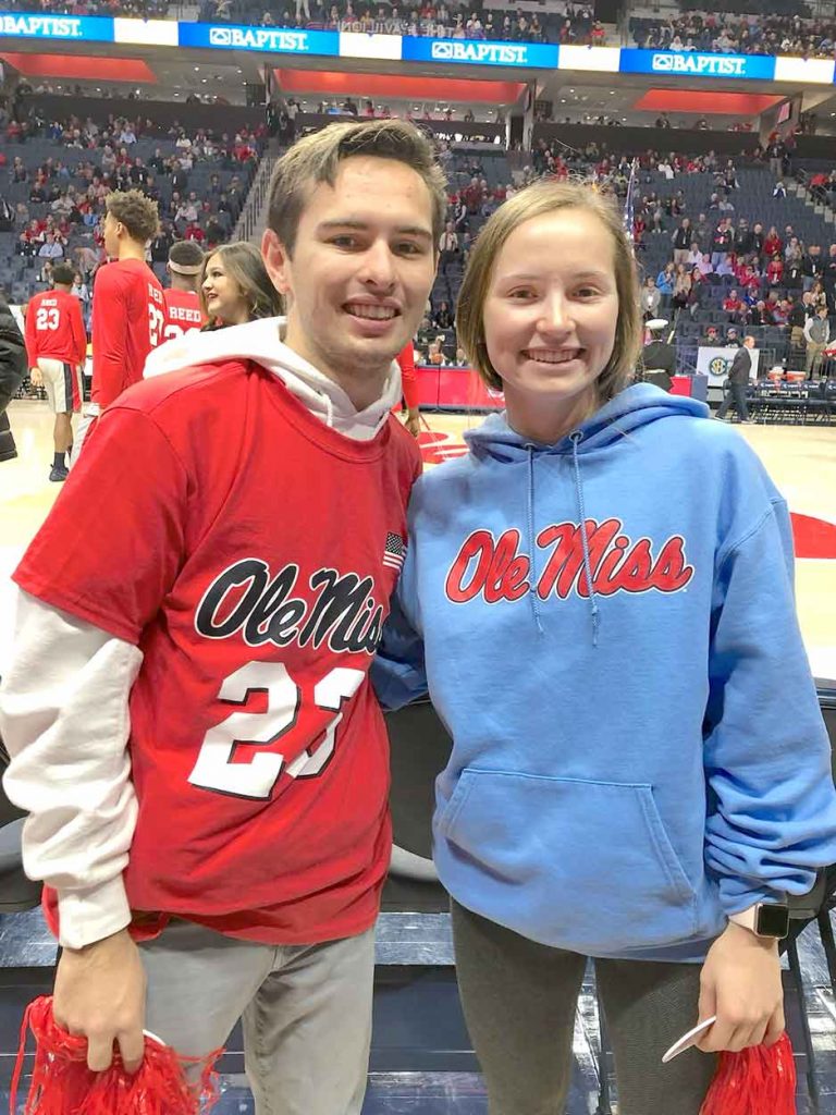 The two loved doing things together while at Ole Miss, like attending Ole Miss basketball games. 