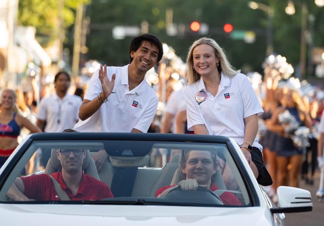 Homecoming parade 2022. With the Student Activities Association, Emmaline Schild held several leadership positions, including being the homecoming director. Photo by Thomas Graning/Ole Miss Digital Imaging Services